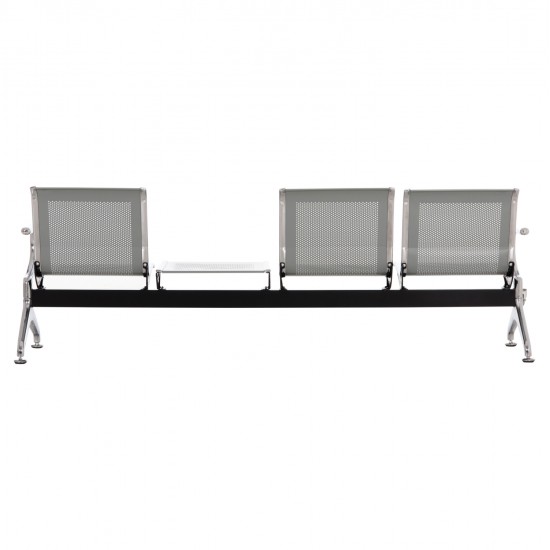 ΚΑΘΙΣΜΑ ΑΝΑΜΟΝΗΣ Τ.ΑΕΡΟΔΡΟΜΙΟΥ 3ΘΕΣΙΟ+ΤΡΑΠΕΖΙ AVIATOR HM18403 ΜΕΤΑΛΛΟ MESH ΓΚΡΙ 223x55x76Υεκ