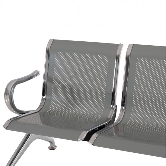 ΚΑΘΙΣΜΑ ΑΝΑΜΟΝΗΣ Τ.ΑΕΡΟΔΡΟΜΙΟΥ 3ΘΕΣΙΟ+ΤΡΑΠΕΖΙ AVIATOR HM18403 ΜΕΤΑΛΛΟ MESH ΓΚΡΙ 223x55x76Υεκ