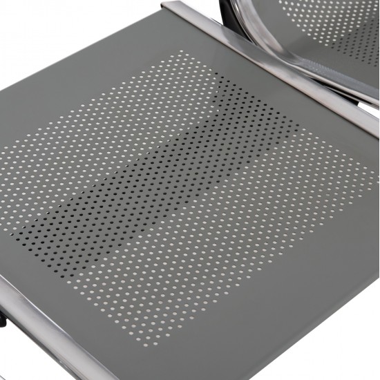 ΚΑΘΙΣΜΑ ΑΝΑΜΟΝΗΣ Τ.ΑΕΡΟΔΡΟΜΙΟΥ 3ΘΕΣΙΟ+ΤΡΑΠΕΖΙ AVIATOR HM18403 ΜΕΤΑΛΛΟ MESH ΓΚΡΙ 223x55x76Υεκ