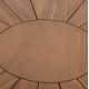 ΤΡΑΠΕΖΙ ΤΡΑΠΕΖΑΡΙΑΣ ΣΤΡΟΓΓΥΛΟ CORTEN HM6443 ΞΥΛΟ ΑΚΑΚΙΑΣ ΣΕ ΦΥΣΙΚΟ Φ140x76Υεκ.