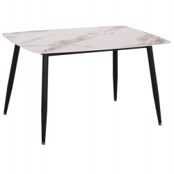 ΤΡΑΠΕΖΙ RAVEN HM9854.04 ΚΕΡΑΜΙΚΟ TOP ΜΕ ΟΨΗ ΜΑΡΜΑΡΟΥ τ.CALACATTA 120x70x73Υεκ.
