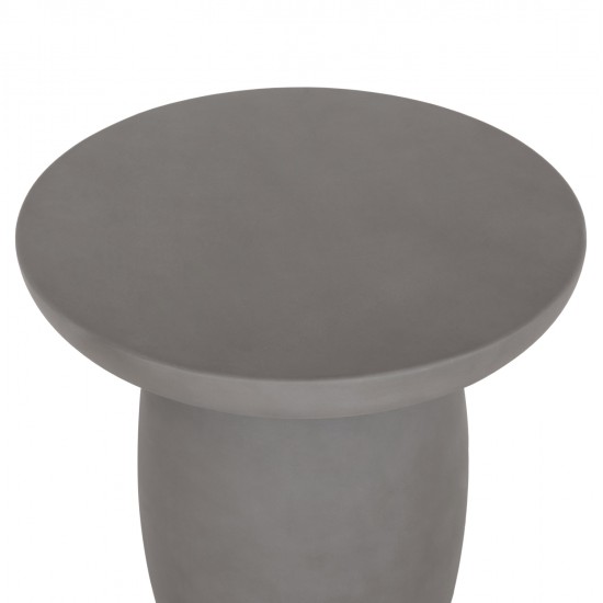ΤΡΑΠΕΖΙ ΒΟΗΘΗΤΙΚΟ FIBER CEMENT ΣΤΡΟΓΓΥΛΟ HIKARI HM6593.01 ΓΚΡΙ Φ46x48Υεκ.