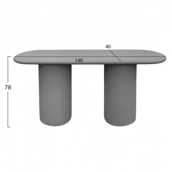 ΚΟΝΣΟΛΑ KENJI HM6584.01 FIBER CEMENT ΣΕ ΓΚΡΙ--140x40x78Υεκ.