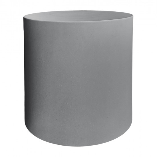 ΤΡΑΠΕΖΙ ΒΟΗΘΗΤΙΚΟ FIBER CEMENT ΣΤΡΟΓΓΥΛΟ KYOKO HM6592.01 ΓΚΡΙ Φ40x43Υεκ.