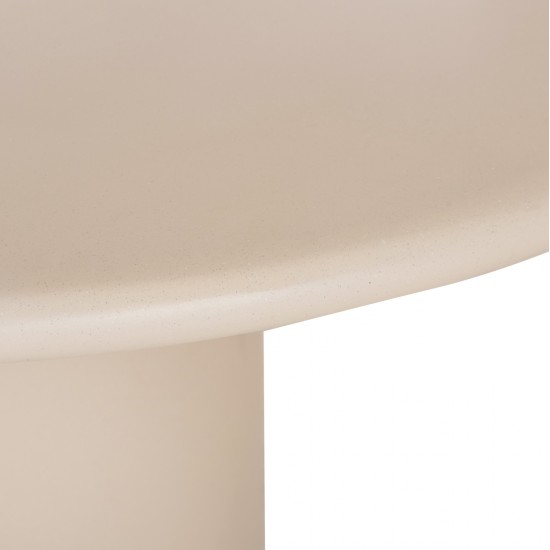 ΤΡΑΠΕΖΙ ΤΡΑΠΕΖΑΡΙΑΣ FIBER CEMENT ΣΤΡΟΓΓΥΛΟ KAZVIN HM6582.02 ΜΠΕΖ Φ130x73Υεκ