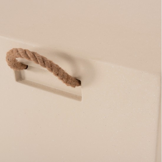 ΣΚΑΜΠΟ ΤΕΤΡΑΓΩΝΟ FIBER CEMENT ΜΕ ΧΕΡΟΥΛΙΑ ZAK HM6581.02 ΣΕ ΜΠΕΖ 36x36x45,5Υεκ