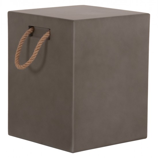 ΣΚΑΜΠΟ ΤΕΤΡΑΓΩΝΟ FIBER CEMENT ΜΕ ΧΕΡΟΥΛΙΑ ZAK HM6581.01 ΣΕ ΓΚΡΙ 36x36x45.5Υεκ