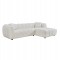 ΚΑΝΑΠΕΣ ΓΩΝΙΑ (ΔΕΞΙΑ) LYKKE HM3326.02R ΕΚΡΟΥ ΥΦΑΣΜΑ 280x89-165(η γωνία)x70Υεκ