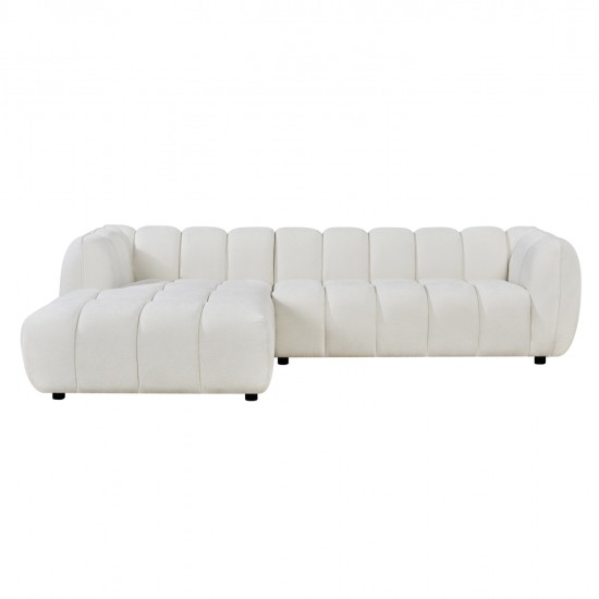 ΚΑΝΑΠΕΣ ΓΩΝΙΑ (ΑΡΙΣΤΕΡΗ) LYKKE HM3326.02L ΕΚΡΟΥ ΥΦΑΣΜΑ 280x89-165(η γωνία)x70Υεκ