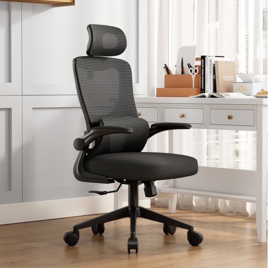 ΚΑΡΕΚΛΑ ΓΡΑΦΕΙΟΥ KESI HM1222.01 ΜΑΥΡO MESH & PP 61x62x125Υεκ.