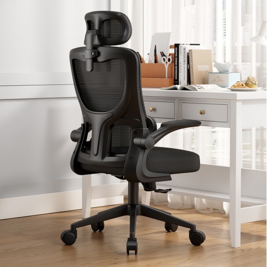 ΚΑΡΕΚΛΑ ΓΡΑΦΕΙΟΥ KESI HM1222.01 ΜΑΥΡO MESH & PP 61x62x125Υεκ.