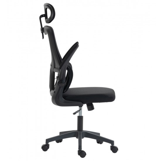 ΚΑΡΕΚΛΑ ΓΡΑΦΕΙΟΥ KESI HM1222.01 ΜΑΥΡO MESH & PP 61x62x125Υεκ.