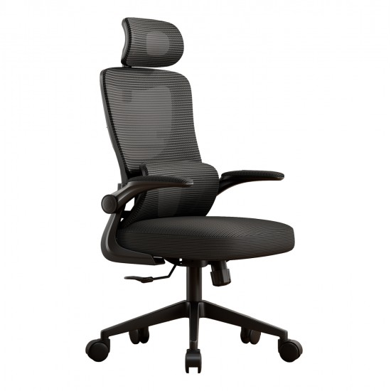 ΚΑΡΕΚΛΑ ΓΡΑΦΕΙΟΥ KESI HM1222.01 ΜΑΥΡO MESH & PP 61x62x125Υεκ.