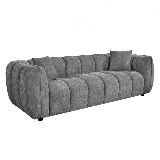 ΚΑΝΑΠΕΣ 3-ΘΕΣΙΟΣ LYKKE HM3323.01 ΓΚΡΙ ΥΦΑΣΜΑ 229x89x70Υεκ