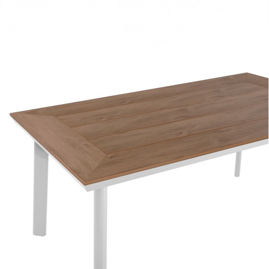 ΣΕΤ ΤΡΑΠΕΖΑΡΙΑΣ 5ΤΜΧ BERG HM10823.01 ΑΛΟΥΜΙΝΙΟ-POLYWOOD-TEXTILENE---ΛΕΥΚΟ