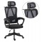 ΚΑΡΕΚΛΑ ΓΡΑΦΕΙΟΥ FRANTIC HM1224.01 ΜΑΥΡO MESH & ΠΟΛΥΠΡΟΠΥΛΕΝΙΟ 60x66x130Υεκ