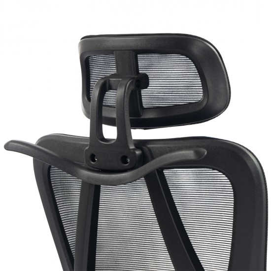 ΚΑΡΕΚΛΑ ΓΡΑΦΕΙΟΥ FRANTIC HM1224.01 ΜΑΥΡO MESH & ΠΟΛΥΠΡΟΠΥΛΕΝΙΟ 60x66x130Υεκ
