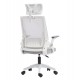 ΚΑΡΕΚΛΑ ΓΡΑΦΕΙΟΥ MATRON HM1226.02 ΛΕΥΚΟ PP--ΑΝΟΙΧΤΟ ΓΚΡΙ MESH 59x55x115Υεκ