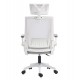 ΚΑΡΕΚΛΑ ΓΡΑΦΕΙΟΥ MATRON HM1226.02 ΛΕΥΚΟ PP--ΑΝΟΙΧΤΟ ΓΚΡΙ MESH 59x55x115Υεκ