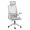 ΚΑΡΕΚΛΑ ΓΡΑΦΕΙΟΥ MATRON HM1226.02 ΛΕΥΚΟ PP--ΑΝΟΙΧΤΟ ΓΚΡΙ MESH 59x55x115Υεκ
