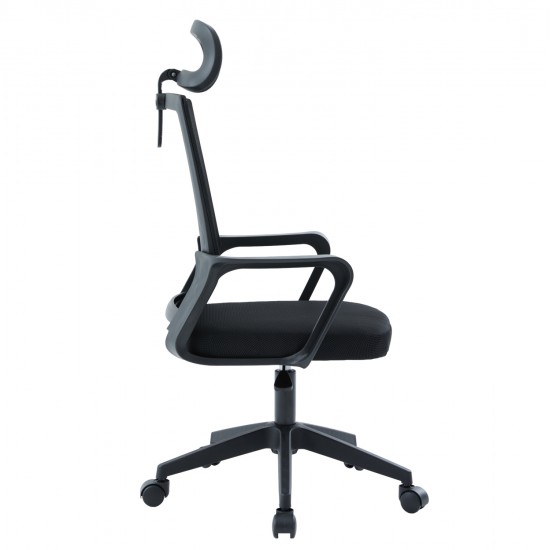 ΚΑΡΕΚΛΑ ΓΡΑΦΕΙΟΥ VELOCITY HM1229.01 ΜΑΥΡO MESH & PP 60x62x123Υεκ