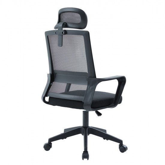 ΚΑΡΕΚΛΑ ΓΡΑΦΕΙΟΥ VELOCITY HM1229.01 ΜΑΥΡO MESH & PP 60x62x123Υεκ