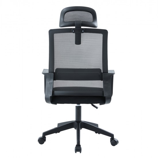 ΚΑΡΕΚΛΑ ΓΡΑΦΕΙΟΥ VELOCITY HM1229.01 ΜΑΥΡO MESH & PP 60x62x123Υεκ