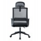ΚΑΡΕΚΛΑ ΓΡΑΦΕΙΟΥ VELOCITY HM1229.01 ΜΑΥΡO MESH & PP 60x62x123Υεκ