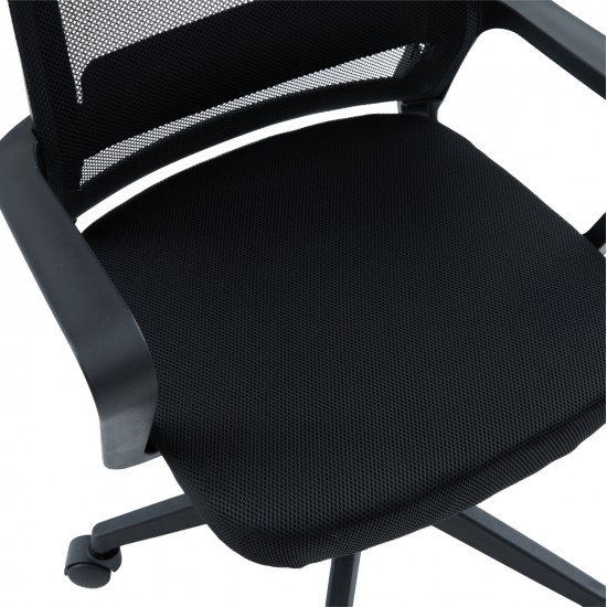 ΚΑΡΕΚΛΑ ΓΡΑΦΕΙΟΥ VELOCITY HM1229.01 ΜΑΥΡO MESH & PP 60x62x123Υεκ