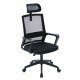 ΚΑΡΕΚΛΑ ΓΡΑΦΕΙΟΥ VELOCITY HM1229.01 ΜΑΥΡO MESH & PP 60x62x123Υεκ