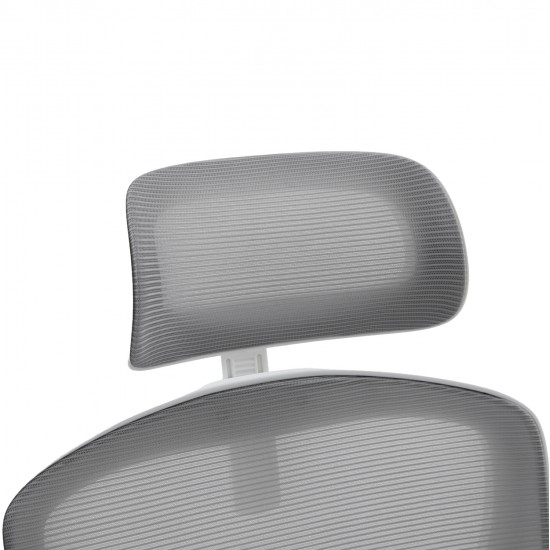 ΚΑΡΕΚΛΑ ΓΡΑΦΕΙΟΥ FLOATER HM1230.02 ΛΕΥΚΟ PP--ΑΝΟΙΧΤΟ ΓΚΡΙ MESH 62x62x115-125Υεκ