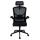 ΚΑΡΕΚΛΑ ΓΡΑΦΕΙΟΥ FLOATER HM1230.01 ΜΑΥΡO MESH & PP 62x62x115-125Υεκ