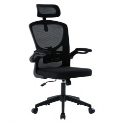 ΚΑΡΕΚΛΑ ΓΡΑΦΕΙΟΥ FLOATER HM1230.01 ΜΑΥΡO MESH & PP 62x62x115-125Υεκ