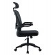 ΚΑΡΕΚΛΑ ΓΡΑΦΕΙΟΥ FLOATER HM1230.01 ΜΑΥΡO MESH & PP 62x62x115-125Υεκ