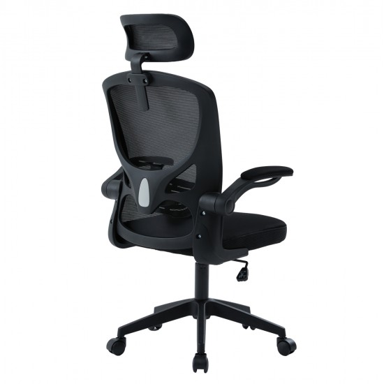 ΚΑΡΕΚΛΑ ΓΡΑΦΕΙΟΥ FLOATER HM1230.01 ΜΑΥΡO MESH & PP 62x62x115-125Υεκ
