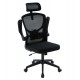 ΚΑΡΕΚΛΑ ΓΡΑΦΕΙΟΥ FLOATER HM1230.01 ΜΑΥΡO MESH & PP 62x62x115-125Υεκ