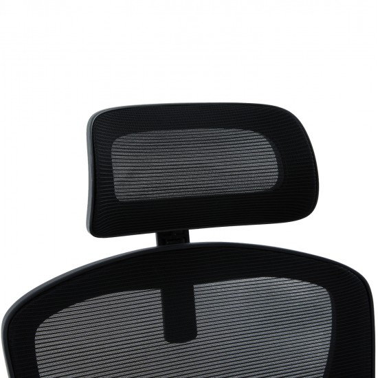 ΚΑΡΕΚΛΑ ΓΡΑΦΕΙΟΥ FLOATER HM1230.01 ΜΑΥΡO MESH & PP 62x62x115-125Υεκ