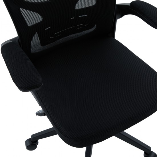 ΚΑΡΕΚΛΑ ΓΡΑΦΕΙΟΥ FLOATER HM1230.01 ΜΑΥΡO MESH & PP 62x62x115-125Υεκ