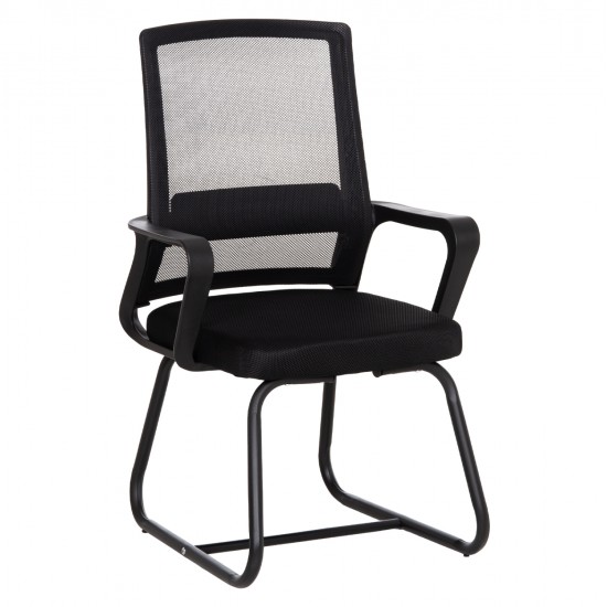ΚΑΡΕΚΛΑ ΕΠΙΣΚΕΠΤΗ CASTER HM1228.01 PP--MESH--ΜΕΤΑΛΛΟ ΜΑΥΡΟ 46x52x94Υεκ