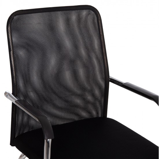 ΚΑΡΕΚΛΑ ΕΠΙΣΚΕΠΤΗ STED HM1232.01 ΜΑΥΡO MESH--ΠΟΔΙΑ/ΜΠΡΑΤΣΑ ΧΡΩΜΙΟΥ 55x59x89Υεκ