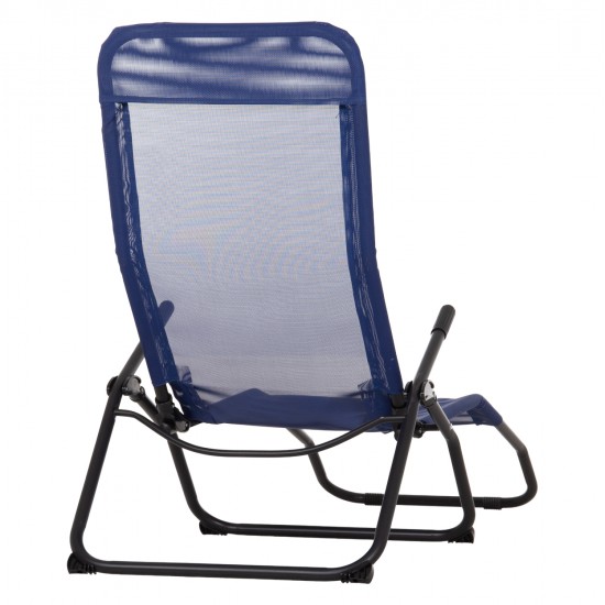 ΞΑΠΛΩΣΤΡΑ ΚΟΥΝΙΣΤΗ SWINGSAND HM6553.05 ΜΠΛΕ TEXTILENE--ΜΑΥΡΟ ΜΕΤΑΛΛΟ 143x60x94Υεκ