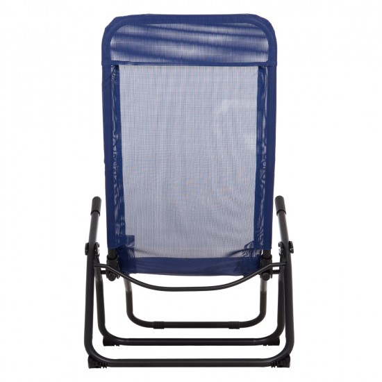 ΞΑΠΛΩΣΤΡΑ ΚΟΥΝΙΣΤΗ SWINGSAND HM6553.05 ΜΠΛΕ TEXTILENE--ΜΑΥΡΟ ΜΕΤΑΛΛΟ 143x60x94Υεκ