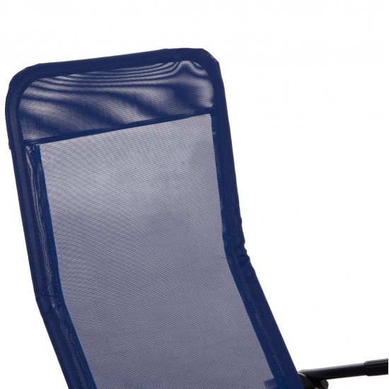 ΞΑΠΛΩΣΤΡΑ ΚΟΥΝΙΣΤΗ SWINGSAND HM6553.05 ΜΠΛΕ TEXTILENE--ΜΑΥΡΟ ΜΕΤΑΛΛΟ 143x60x94Υεκ