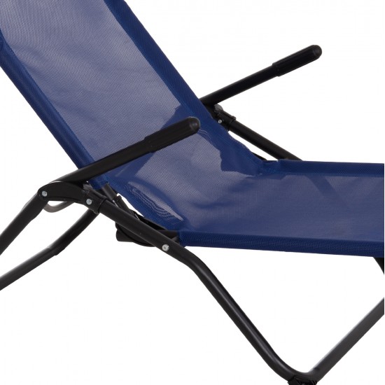 ΞΑΠΛΩΣΤΡΑ ΚΟΥΝΙΣΤΗ SWINGSAND HM6553.05 ΜΠΛΕ TEXTILENE--ΜΑΥΡΟ ΜΕΤΑΛΛΟ 143x60x94Υεκ