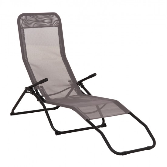 ΞΑΠΛΩΣΤΡΑ ΚΟΥΝΙΣΤΗ SWINGSAND HM6553.01 ΓΚΡΙ TEXTILENE--ΜΑΥΡΟ ΜΕΤΑΛΛΟ 143x60x94Υεκ