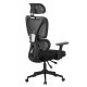 ΚΑΡΕΚΛΑ ΓΡΑΦΕΙΟΥ NOVAR HM1218.01 ΜΑΥΡO MESH--ΒΑΣΗ PP 51x49x121-129Υεκ