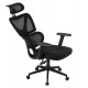 ΚΑΡΕΚΛΑ ΓΡΑΦΕΙΟΥ NOVAR HM1218.01 ΜΑΥΡO MESH--ΒΑΣΗ PP 51x49x121-129Υεκ