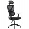 ΚΑΡΕΚΛΑ ΓΡΑΦΕΙΟΥ NOVAR HM1218.01 ΜΑΥΡO MESH--ΒΑΣΗ PP 51x49x121-129Υεκ