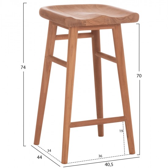 ΣΕΤ ΤΡΑΠΕΖΙ ΜΕ 2 ΣΚΑΜΠΟ ΜΠΑΡ BOLMAR HM10917 ΞΥΛΟ TEAK ΣΕ ΦΥΣΙΚΟ ΧΡΩΜΑ
