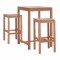 ΣΕΤ ΤΡΑΠΕΖΙ ΜΕ 2 ΣΚΑΜΠΟ ΜΠΑΡ PRESSCOT HM10918 ΞΥΛΟ TEAK ΣΕ ΦΥΣΙΚΟ ΧΡΩΜΑ